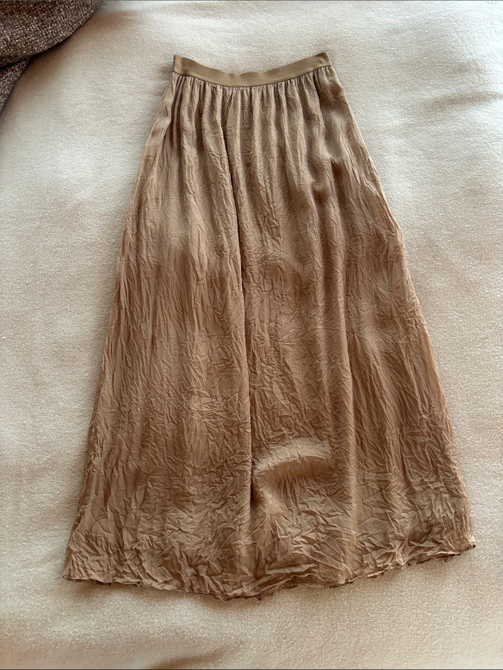 Women's Maxi Skirt in Light Brown - Classic Flow